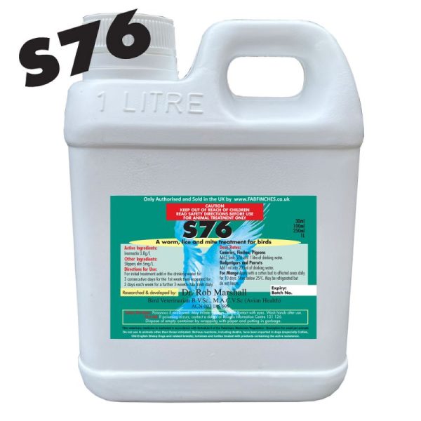 1L S76 In Water Bird Mites Air Sac Mite Red Mites Lice Treatment